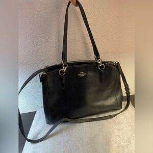 Coach Black Leather Large Christie Carryall Satchel